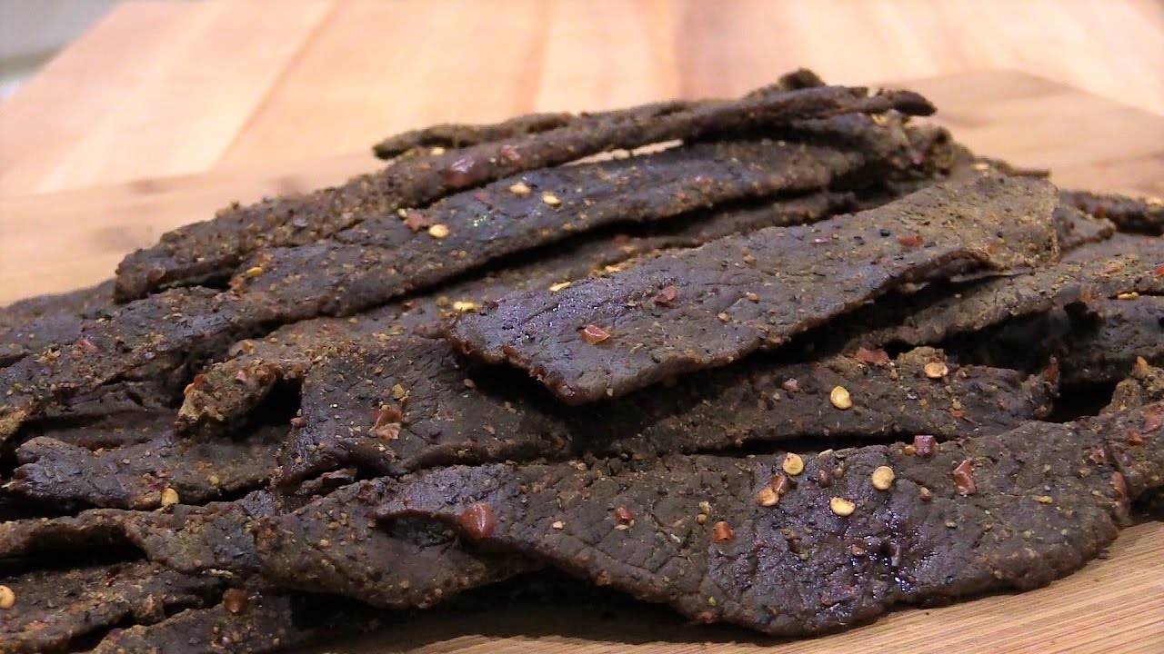 Peppered Beef Jerky in the Oven Jerky Dog