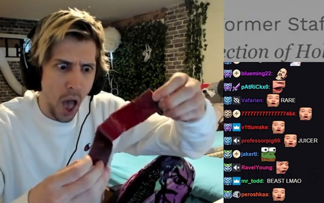 xQc opens a rare piece of beef jerky