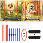 2sets Dog Agility Training Hurdles Set Adjustable Jumping Obstacles For Small Medium Large Dogs With Carry Bag 2 Sets 2 0 4