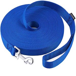 Amagood Dogpuppy Obedience Recall Training Agility Lead 15 Ft 20 Ft 30 Ft 50 Ft Long Leash For Dog Trainingtie Outplaysafetycamping 20 Feet Blue 0