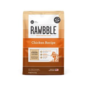 Bixbi Rawbble Dry Dog Food Chicken 24 Lbs Usa Made With Fresh Meat No Meat Meal No Corn Soy Or Wheat Freeze Dried Raw Coated Dog Food Minimally Processed For Superior Digestibility 0