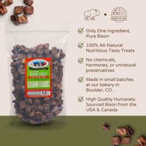 Bison Cubes Pure Bison Dog Treats All Natural Treats For Dogs Vet Approved Single Ingredient Grain Free Healthy Nutritious Real Meat Low Calorie Treats For Dogs Bison Lung 16oz 0 1