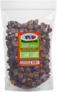 Bison Cubes Pure Bison Dog Treats All Natural Treats For Dogs Vet Approved Single Ingredient Grain Free Healthy Nutritious Real Meat Low Calorie Treats For Dogs Bison Lung 16oz 0