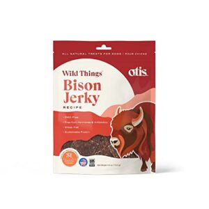 Bison Jerky For Dogs Protein Packed Pasture Raised Grass Fed Bison Jerky Dog Treats Healthy Dog Treats Wild Things 4 Ounce Bag 0