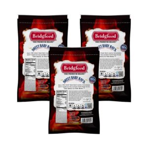 Bridgford Sweet Baby Rays High Protein Beef Jerky Low Carb Snack Low Calorie Keto Friendly Sweet Teriyaki Flavor 10 Oz Pack Of 3 0 0