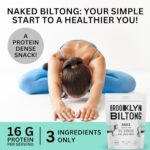 Brooklyn Biltong Air Dried Grass Fed Beef Snack South African Beef Jerky Whole30 Approved Paleo Keto Gluten Free Sugar Free Made In Usa 8 Oz Bag Naked 0 0