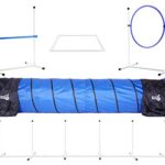Complete Starter Agility Set For Dogs 5 Piece Dog Agility Kit Agility Jump Tire Jump Weave Poles 10 Tunnel With Sandbags Pause Box 0