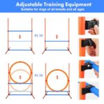 Dog Agility Course Backyard Set Dog Agility Training Equipment Indooroutdoor Dog Obstacle Course Kit Dog Tunnel Adjustable Hurdles Jump Ring Weave Poles Pause Box Dog Toys And Storage Bag 0 2