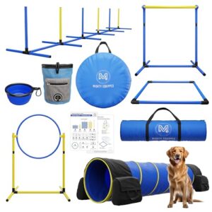 Dog Agility Equipment Portable Dog Agility Course Backyard Set With 9ft Dog Tunnel Weave Poles Hoop Dog Jumps Collapsible Water Bowl More Dog Training Kit For Indoor Outdoor 0