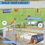 Dog Agility Training Equipment Set Outdoorindoor Deluxe Obstacle Course Starter Kit Wtunnel Adjustable Hurdle Jumping Ring 6 Weave Poles Pause Box Carry Bag 0 1