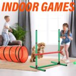 Dog Training Kit Dog Obstacle Course Outdoor Games Sports Gifts Tunnel Hurdle Jump Ring Weave Poles Set 0 4