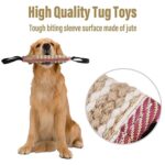 Dog Tug Toy Dog Training Bite Pillow Jute Bite Toy Best For Tug Of War Puppy Training Interactive Play Interactive Toys For Small And Medium Dogs Striped 118 X 315 0 1