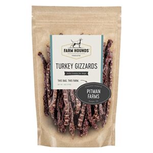 Farm Hounds Turkey Gizzards Jerky Treats For Dogs Premium Dried Treats High Protein Training Treat For Small Large Dogs Natural Healthy Dog Treats Made In Usa Turkey 4oz 0