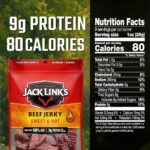 Jack Links Beef Jerky Sweet Hot Spicy Everyday Snack 9g Of Protein And 80 Calories Made With 100 Beef 96 Fat Free No Added Msg 9 Oz Pack Of 2 0 3