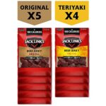 Jack Links Beef Jerky Variety Includes Original And Teriyaki Flavors On The Go Snacks 13g Of Protein Per Serving 9 Count Of 125 Oz Bags 0 2