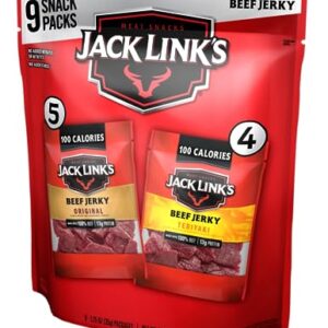 Jack Links Beef Jerky Variety Includes Original And Teriyaki Flavors On The Go Snacks 13g Of Protein Per Serving 9 Count Of 125 Oz Bags 0