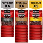 Jack Links Beef Jerky Variety Pack Includes Original Teriyaki And Peppered Beef Jerky 96 Fat Free No Added Msg 125 Oz Pack Of 15 0 3