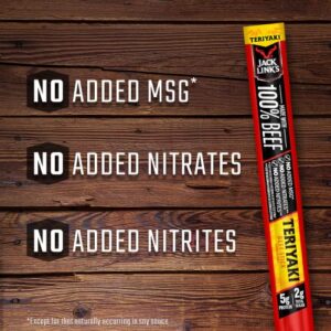 Jack Links Beef Sticks Teriyaki Protein Snack Meat Stick With 5g Of Protein Made With 100 Beef No Added Msg 092 Oz 20 Count 0 1