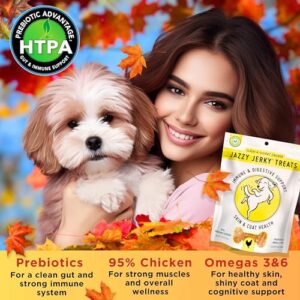 Jazzy Jerky Treats Cluck A Licious Chicken With Prebiotics For Gut Immune Health Omega 3s 6s For Skin Coat Health Made In The Usa 10 Oz 0 1