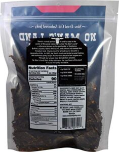 No Mans Land Hot Beef Jerky High Protein Low Calorie Low Carb Beef Snack 16oz Bag 0 0