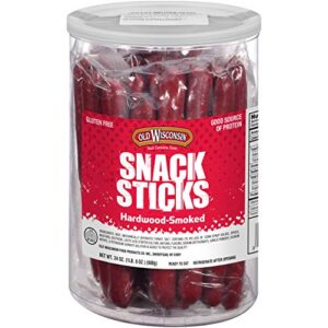 Old Wisconsin Beef Snack Sticks High Protein Gluten Free 24 Ounce Resealable Jar 0