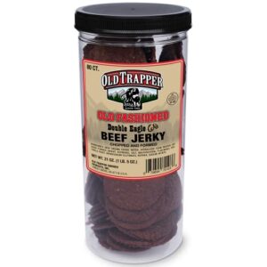 Old Trapper Old Fashioned Double Eagle Beef Jerky Real Wood Smoked 10g Of Protein 1 Jar 80 Pieces 0
