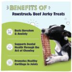 Pawstruck Premium Beef Jerky Dog Treat Chews Medium 4 6 Strips Support Hip Joint Health Naturally Rich In Glucosamine Chondroitin No Added Preservatives 25 Pack Packaging May Vary 0 0