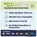 Pawstruck Premium Beef Jerky Dog Treat Chews Medium 4 6 Strips Support Hip Joint Health Naturally Rich In Glucosamine Chondroitin No Added Preservatives 25 Pack Packaging May Vary 0 2