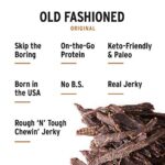 Peoples Choice Beef Jerky Old Fashioned Original Healthy Sugar Free Zero Carb Gluten Free Keto Friendly High Protein Meat Snack Dry Texture 1 Pound 16 Oz 1 Bag 0 3