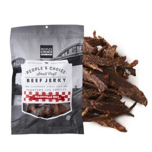 Peoples Choice Beef Jerky Tasting Kitchen Nashville Hot Pounder Of Super Spicy Jerky Compare To Worlds Spiciest Heat Of Carolina Reaper Scorpion Ghost Pepper 1 Pound 16 Oz 1 Bag 0