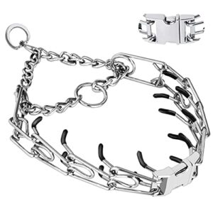 Prong Pinch Collar For Dogs Adjustable Training Collar With Quick Release Buckle For Small Medium Large Dogspacked With Two Extra Links Ml18 23 Neck 300mm 0