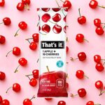 Thats It Apple Cherry 100 Natural Real Fruit Bar Best High Fiber Vegan Gluten Free Healthy Snack Paleo For Children Adults Non Gmo No Sugar Added No Preservatives Energy Food 12 Pack 0 2
