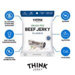 Think Jerky Classic Beef Jerky 22 Ounce Bags Pack Of 8 Bags Delicious Chef Crafted Jerky Grass Fed Beef Jerky Gluten Free No Antibiotics Or Nitrates Healthy Protein Snack Low Calorie And Low Fat 0 0