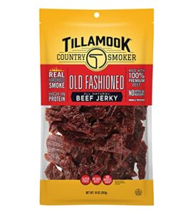 Tillamook Country Smoker Real Hardwood Smoked Beef Jerky Old Fashioned 10 Ounce 0