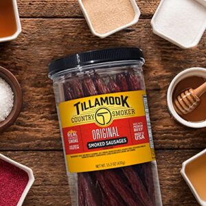 Tillamook Country Smoker Real Hardwood Smoked Sausages Original Beef 152 Ounce Tall Jar 20 Count 0 1