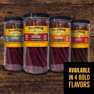 Tillamook Country Smoker Real Hardwood Smoked Sausages Original Beef 152 Ounce Tall Jar 20 Count 0 2