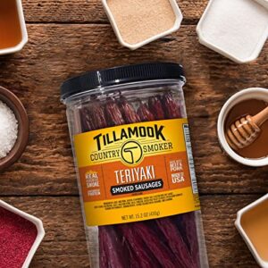 Tillamook Country Smoker Real Hardwood Smoked Sausages Teriyaki 152 Ounce Tall Jar 20 Count 0 1