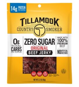 Tillamook Country Smoker Zero Sugar Keto Friendly Beef Jerky Original 22 Ounce 0