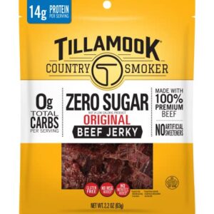 Tillamook Country Smoker Zero Sugar Keto Friendly Beef Jerky Original 22 Ounce 0