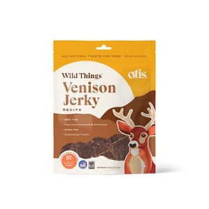Venison Jerky For Dogs Protein Packed Pasture Raised Grass Fed Venison Jerky Dog Treats Healthy Dog Treats Wild Things 4 Ounce Bag 0